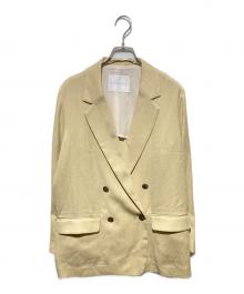 RIVE DROITE（リヴドロワ）の古着「リネンライクライトテーラードジャケット」｜イエロー