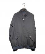 BEAMS PLUSビームスプラス）の古着「チェックプリント ハリントン ジャケット」｜グレー