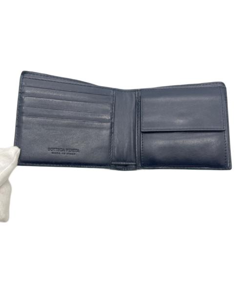 BOTTEGA VENETA（ボッテガベネタ）BOTTEGA VENETA (ボッテガベネタ) イントレチャート 二つ折り財布 グリーンの古着・服飾アイテム