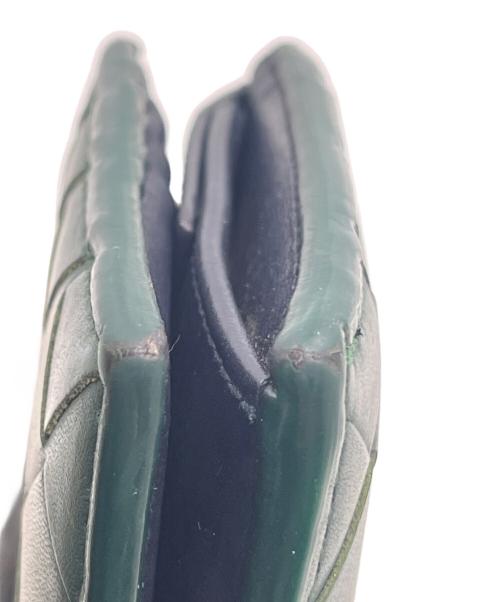 BOTTEGA VENETA（ボッテガベネタ）BOTTEGA VENETA (ボッテガベネタ) イントレチャート 二つ折り財布 グリーンの古着・服飾アイテム