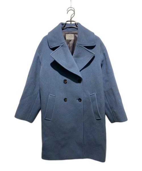 IENA（イエナ）IENA (イエナ) ダブルモッサコート ブルー サイズ:38の古着・服飾アイテム