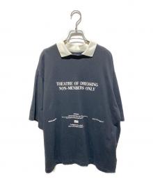 MAISON SPECIAL（メゾンスペシャル）の古着「Flocky Print Polo Color Theater T-shirt」｜ブラック