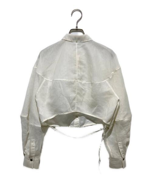 MAISON SPECIAL（メゾンスペシャル）MAISON SPECIAL (メゾンスペシャル) Balloon Sheer Material Short Length Shirt/バルーンシアーショートシャツ アイボリー サイズ:FREEの古着・服飾アイテム