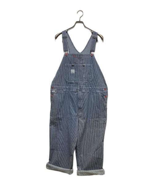 CUNE（キューン）CUNE (キューン) ヒッコリー オーバーオール ブルー サイズ:3の古着・服飾アイテム