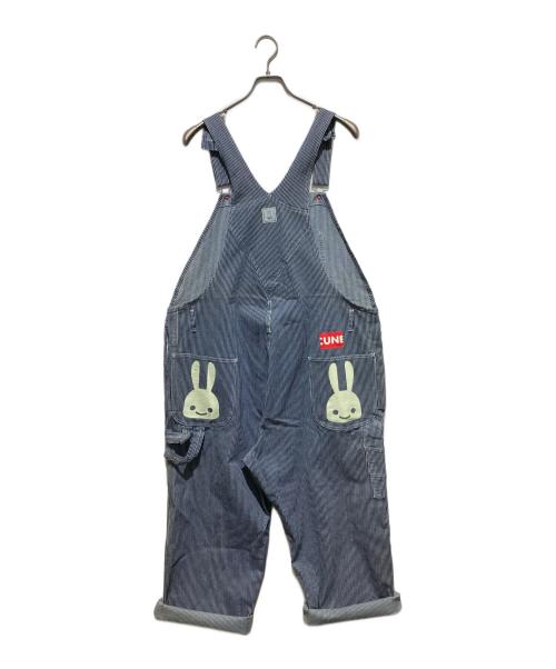 CUNE（キューン）CUNE (キューン) ヒッコリー オーバーオール ブルー サイズ:3の古着・服飾アイテム