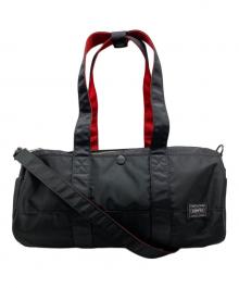 PORTER×IL SUFFIT（ポーター）の古着「エルファインロールボストンバック」｜ブラック×レッド