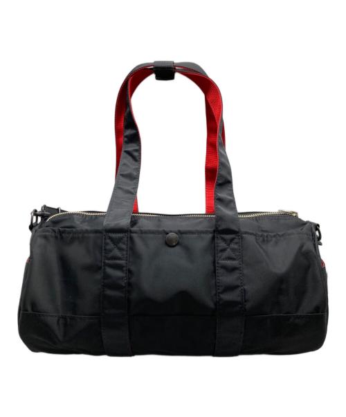PORTER（ポーター）PORTER (ポーター) IL SUFFIT エルファインロールボストンバック ブラック×レッドの古着・服飾アイテム