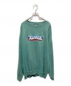 X-LARGEエクストララージ）の古着「GRAFFITI EMBROIDERY CREWNECK SWEAT」｜グリーン