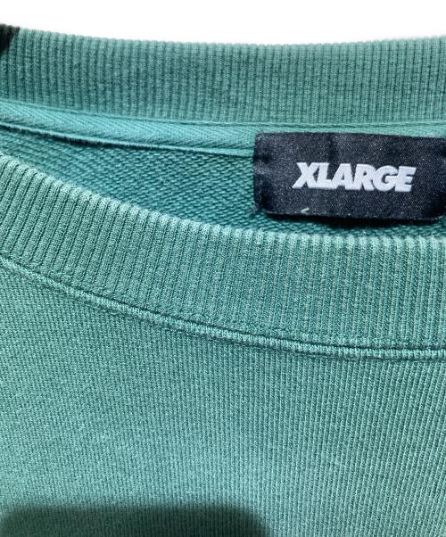 X-LARGE（エクストララージ）X-LARGE (エクストララージ) GRAFFITI EMBROIDERY CREWNECK SWEAT グリーン サイズ:ＸＬの古着・服飾アイテム