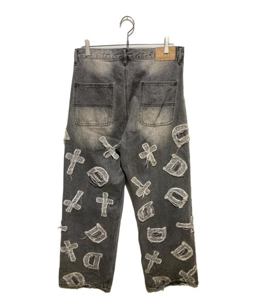 DANKE SCHON（ダンケ シェーン）DANKE SCHON (ダンケ シェーン) ワイドデニムパンツ グレー サイズ:Lの古着・服飾アイテム