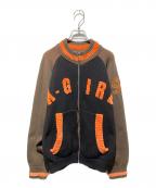 X-GIRLエックスガール）の古着「25FW STADIUM KNIT JACKET」｜ブラック