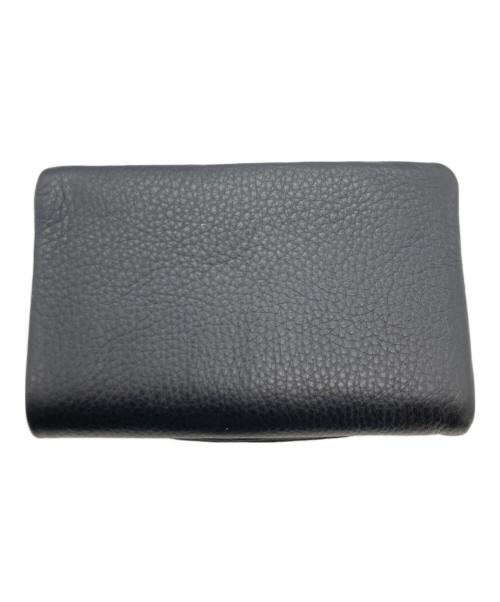 EAR（イア）EAR (イア) 牛革がま口二つ折り財布 ブラック 未使用品の古着・服飾アイテム