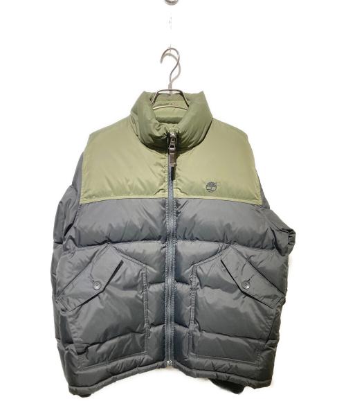 Timberland（ティンバーランド）Timberland (ティンバーランド) リバーシブルダウンジャケット ブラック×カーキ サイズ:Mの古着・服飾アイテム