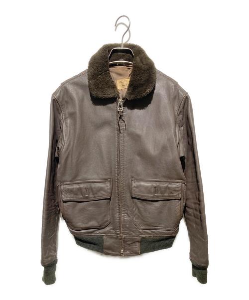 U'S NAVY（アメリカ海軍）U'S NAVY (アメリカ海軍) G-1 フライトジャケット ブラウン サイズ:38の古着・服飾アイテム
