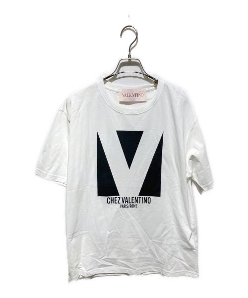 VALENTINO（ヴァレンティノ）VALENTINO (ヴァレンティノ) ロゴプリント 半袖 Tシャツ ホワイト サイズ:Mの古着・服飾アイテム