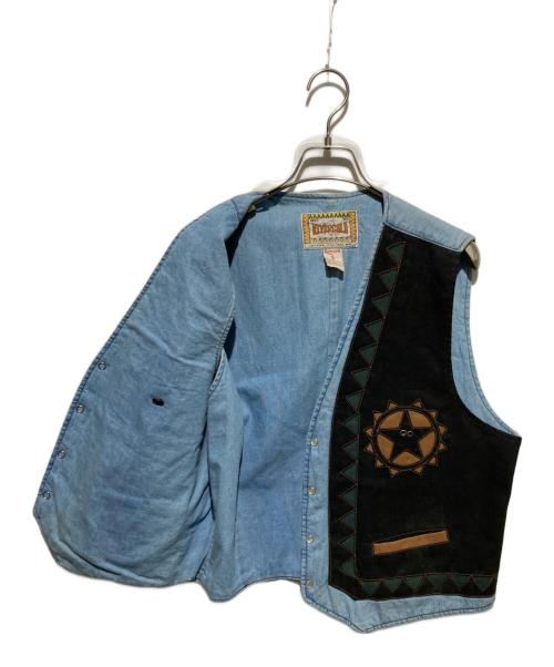 RIVERGOLD（リバーゴールド）RIVERGOLD (リバーゴールド) ウエスタンデニムベスト インディゴ サイズ:Lの古着・服飾アイテム