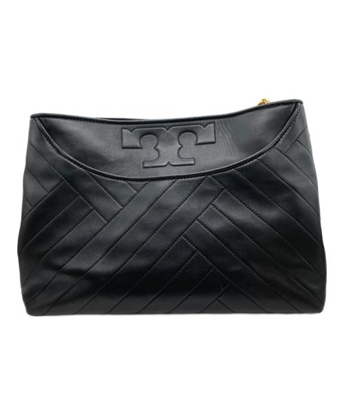 TORY BURCH（トリーバーチ）TORY BURCH (トリーバーチ) Alexa Flat Leather Tote/チェーントートバッグ ブラックの古着・服飾アイテム