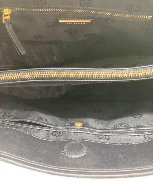 TORY BURCH（トリーバーチ）TORY BURCH (トリーバーチ) Alexa Flat Leather Tote/チェーントートバッグ ブラックの古着・服飾アイテム