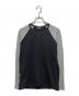 A.P.C.（アーペーセー）の古着「フランス製 バイカラーラグランスリーブニット」｜ブラック×グレー