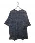 plantation（プランテーション）の古着「製品染めチェックブラウスワンピース」｜ブラック×グレー