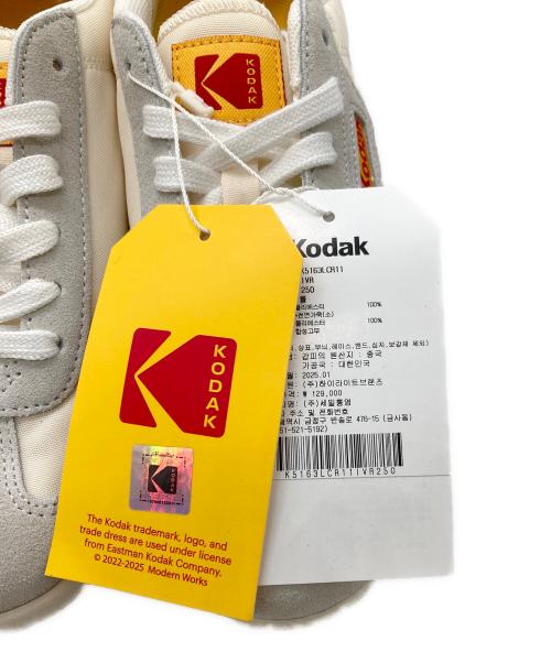 Kodak（コダック）Kodak (コダック) ローカットスニーカー イエロー×ホワイト サイズ:25 未使用品の古着・服飾アイテム