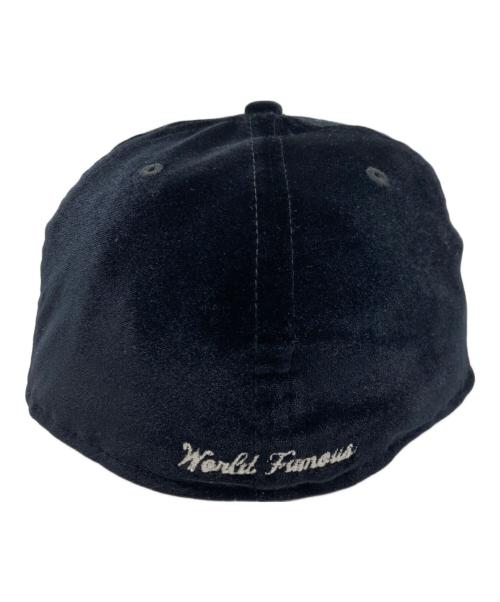 New Era（ニューエラ）New Era (ニューエラ) SUPREME (シュプリーム) 22AW Velour Box Logoキャップ ネイビーの古着・服飾アイテム