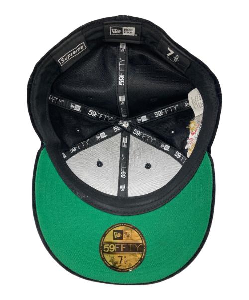 New Era（ニューエラ）New Era (ニューエラ) SUPREME (シュプリーム) 22AW Velour Box Logoキャップ ネイビーの古着・服飾アイテム