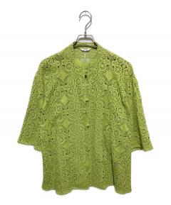 中古・古着通販】TTT MSW (ティー) フラワーニットベスト グリーン