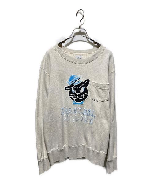 charcoal（チャコール）charcoal (チャコール) Reversible Sweat College Print グレー サイズ:不明の古着・服飾アイテム