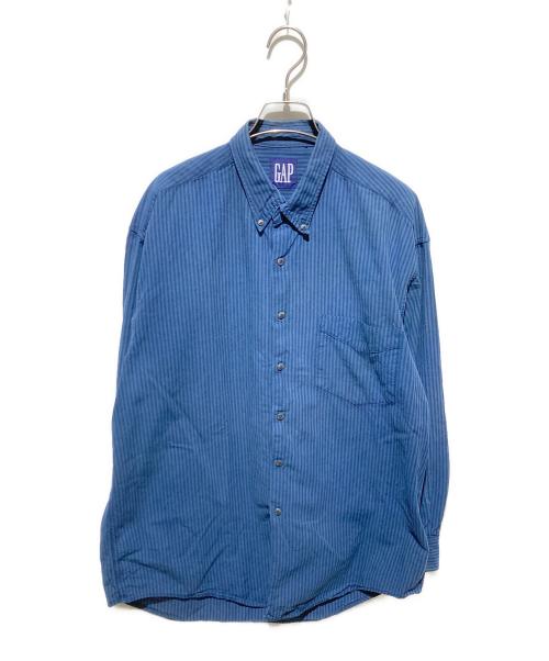 OLD GAP（オールドギャップ）OLD GAP (オールドギャップ) 90s ストライプBDシャツ ブルー サイズ:不明の古着・服飾アイテム
