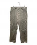 C.P COMPANYシーピーカンパニー）の古着「07SS ダブルニーワークパンツ」｜カーキ