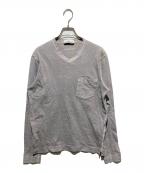 STONE ISLANDストーンアイランド）の古着「15AW VネックロングスリーブTシャツ」｜グレー
