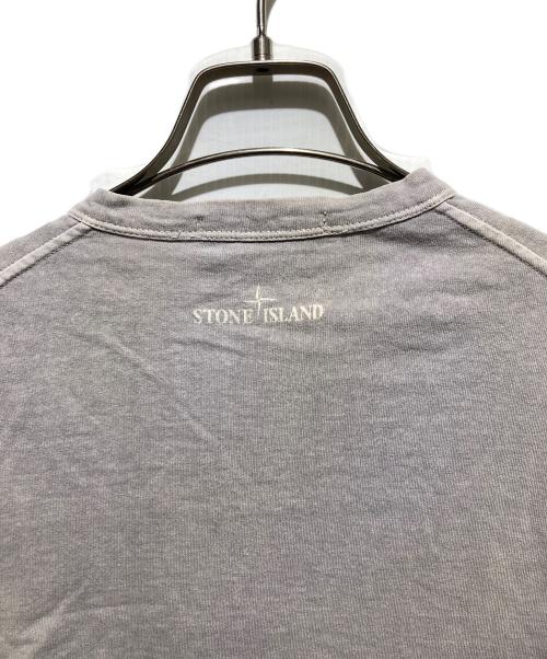 STONE ISLAND（ストーンアイランド）STONE ISLAND (ストーンアイランド) 15AW VネックロングスリーブTシャツ グレー サイズ:Mの古着・服飾アイテム