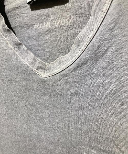 STONE ISLAND（ストーンアイランド）STONE ISLAND (ストーンアイランド) 15AW VネックロングスリーブTシャツ グレー サイズ:Mの古着・服飾アイテム