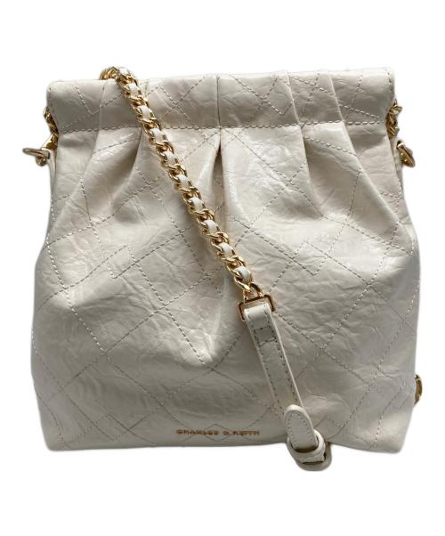 CHARLES & KEITH（チャールズアンドキース）CHARLES & KEITH (チャールズアンドキース) ドゥオブレードチェーンハンドルホーボーバッグ アイボリーの古着・服飾アイテム