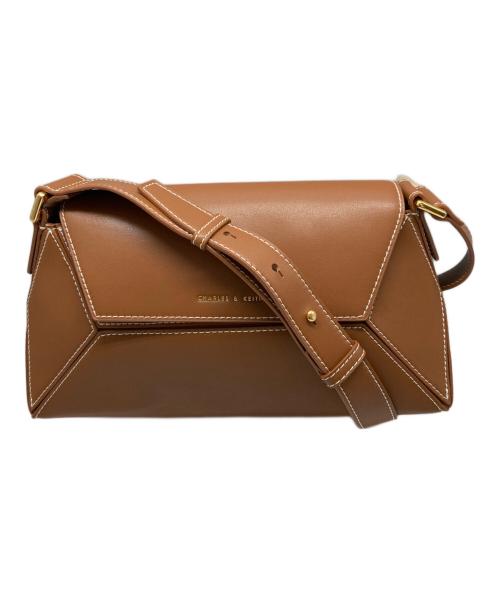 CHARLES & KEITH（チャールズアンドキース）CHARLES & KEITH (チャールズアンドキース) ナスリン ジオメトリックショルダーバッグ ブラウンの古着・服飾アイテム