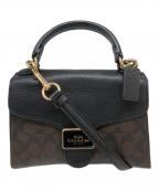 COACHコーチ）の古着「ペッパー サッチェル シグネチャー キャンバス」｜ブラウン