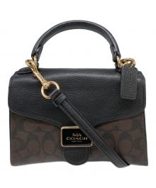 COACH（コーチ）の古着「ペッパー サッチェル シグネチャー キャンバス」｜ブラウン