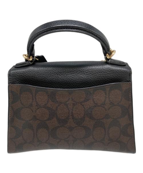 COACH（コーチ）COACH (コーチ) ペッパー サッチェル シグネチャー キャンバス ブラウンの古着・服飾アイテム