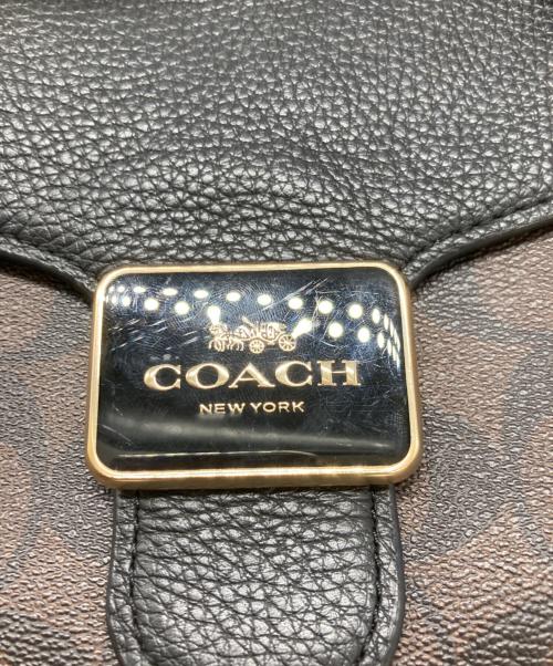 COACH（コーチ）COACH (コーチ) ペッパー サッチェル シグネチャー キャンバス ブラウンの古着・服飾アイテム
