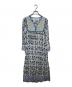 SZ Blockprints（エスゼットブロックプリント）の古着「KITY DRESS/ブラウスワンピース」｜ブルー×ホワイト