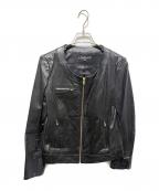 green label relaxingグリーンレーベルリラクシング）の古着「レザージャケット」｜ブラック
