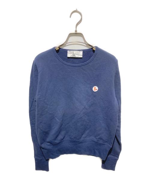 maison kitsune（メゾンキツネ）maison kitsune (メゾンキツネ) キツネ刺繍スウェット ネイビー サイズ:Mの古着・服飾アイテム