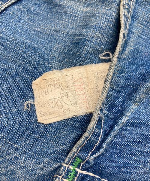 OSH KOSH B'gosh（オシュコシュ ビゴッシュ）OSH KOSH B'gosh (オシュコシュ ビゴッシュ) 70s ユニオンチケット 首振りボタンキルティングライナーカバーオール インディゴ サイズ:38の古着・服飾アイテム