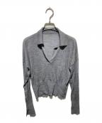 Con teコンテ）の古着「スキッパー ニット」｜グレー