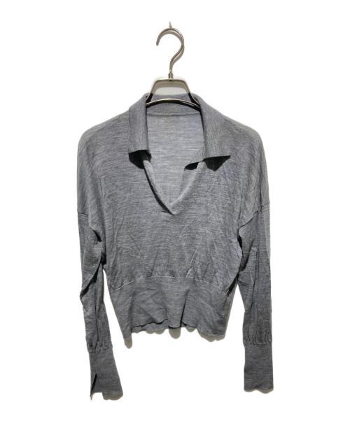 Con te（コンテ）Con te (コンテ) スキッパー ニット グレー サイズ:不明の古着・服飾アイテム