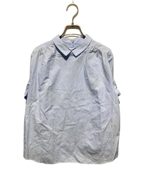 MACKINTOSH PHILOSOPHY（マッキントッシュ フィロソフィー）MACKINTOSH PHILOSOPHY (マッキントッシュ フィロソフィー) コットンサテンロールカラーブラウス ブルー サイズ:38の古着・服飾アイテム