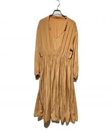 Diagram（ダイアグラム）の古着「ギャザーワンピース」｜オレンジ