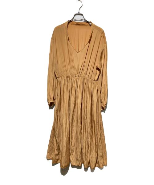 Diagram（ダイアグラム）Diagram (ダイアグラム) ギャザーワンピース オレンジ サイズ:36の古着・服飾アイテム