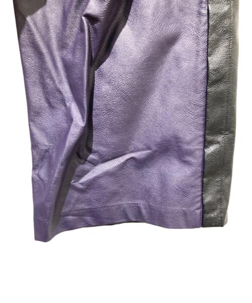 JORDAN（ジョーダン）JORDAN (ジョーダン) フェイクレザーパンツ ブラック×パープル サイズ:ＸＳの古着・服飾アイテム
